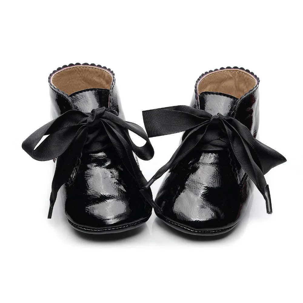 4 цвета, милая повседневная детская обувь принцессы для маленьких девочек, однотонная детская обувь из искусственной кожи с милым бантом для малышей