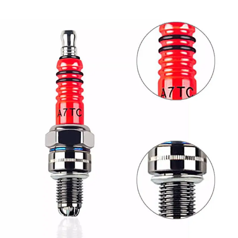 10mm Spark Plug 3 Electrode ATV Dirt Bike Triple Car For GY6 50cc 150cc