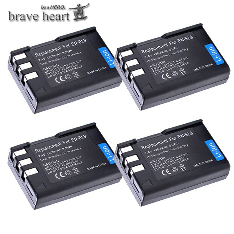 4battery МА/ч. аккумулятор EN-EL9A EN-EL9 RU EL9 el9a ENEL9A ENEL9 камера Батарея пакет для Nikon D40 D40X D60 D3000 D5000 L15 - Цвет: 4battery