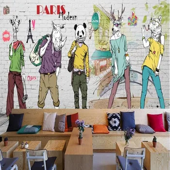 

Drop Shipping Custom 3d Mural Mural Wallpaper Petty Girl Fashion Casual Coffee Station Restaurant Trend Clothing Store Wallpaper