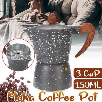 

150ml Coffee Maker Mocha Coffee Pot Ma Aluminum Filter Italian Espresso Coffee Maker Percolator Tool Percolator Pot