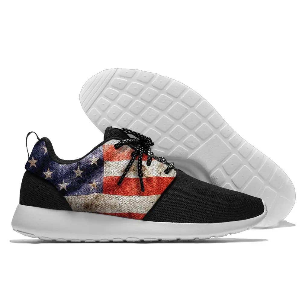 USA Flag 8 Обувь с американским флагом; Мужская и женская пикантная обувь с 3d принтом; мужские кроссовки в полоску с американским флагом; сезон лето-осень - Цвет: USA Flag 8