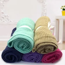 

Babies Accessories Newborn Muslin Baby Blanket Cotton Ventilation Wrap Swaddle Children Sheets Thin Knitting Quilt Bedding Ab40