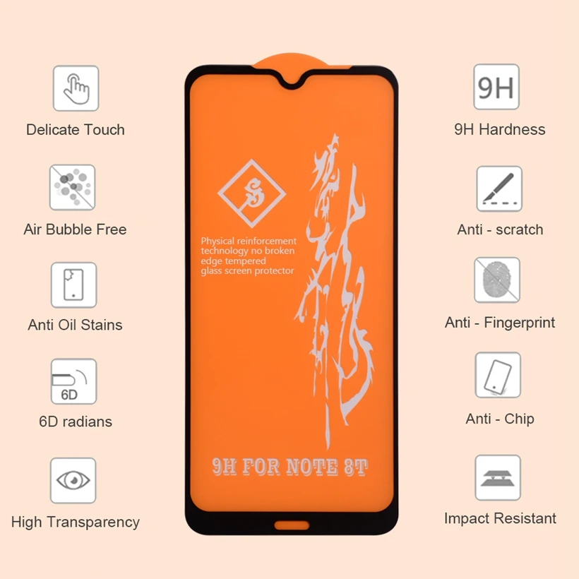 6D полное покрытие из закаленного стекла для Xiaomi Redmi K30 K20 Pro Note 8t 8 Pro mi 9t 9 Защита экрана для Red mi K30 5G Note 8t 8 Pro 7 8A 7A стекло