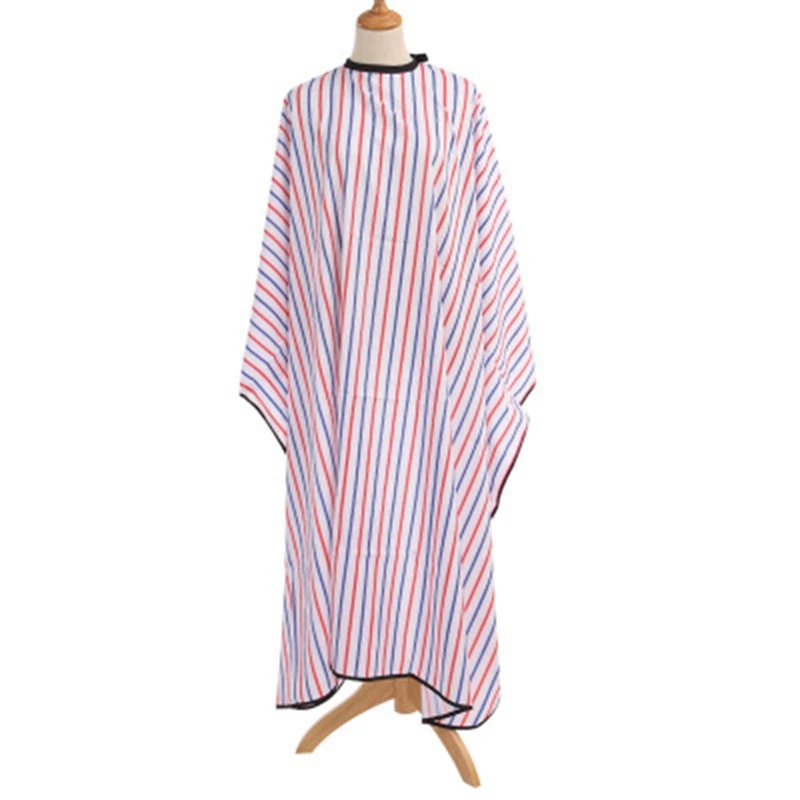 

Popular Salon Barber Hairdressing Gown with Snap Button Neck Finished Hair Cape Anti Static Fashion Design Hot Sell Stylist Wrap