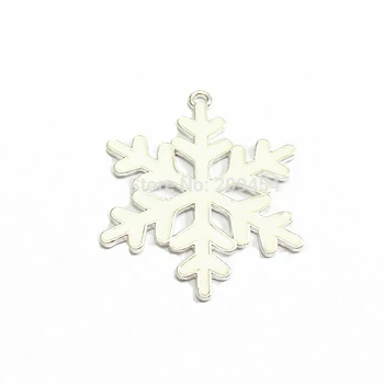 

Newest ! 48mm 10pcs/lot All Enamel Christmas Snowflake Pendants
