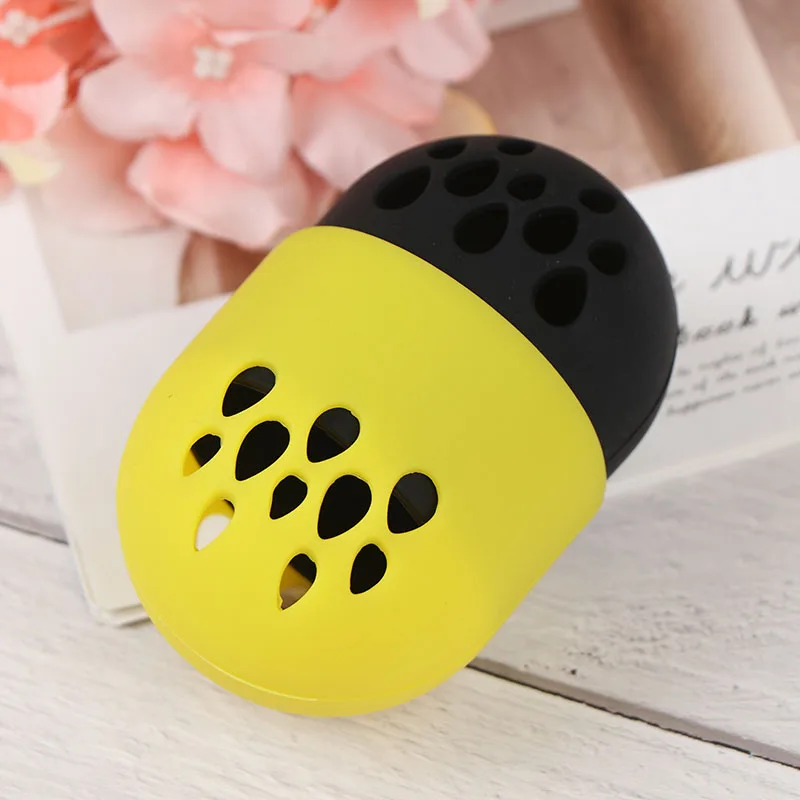 

Soft Silicone Cosmetic Puff Drying Holder Egg with Makeup Sponge Display Rack Cosmetic Blender Sponge Case Puff Holder