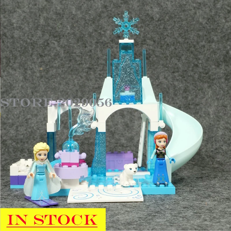 

10736 Anna and Elsa's Frozen Playground Snow World Series Girls 94PCS Model Building Blocks 10665 Toys Children Christmas Gifts