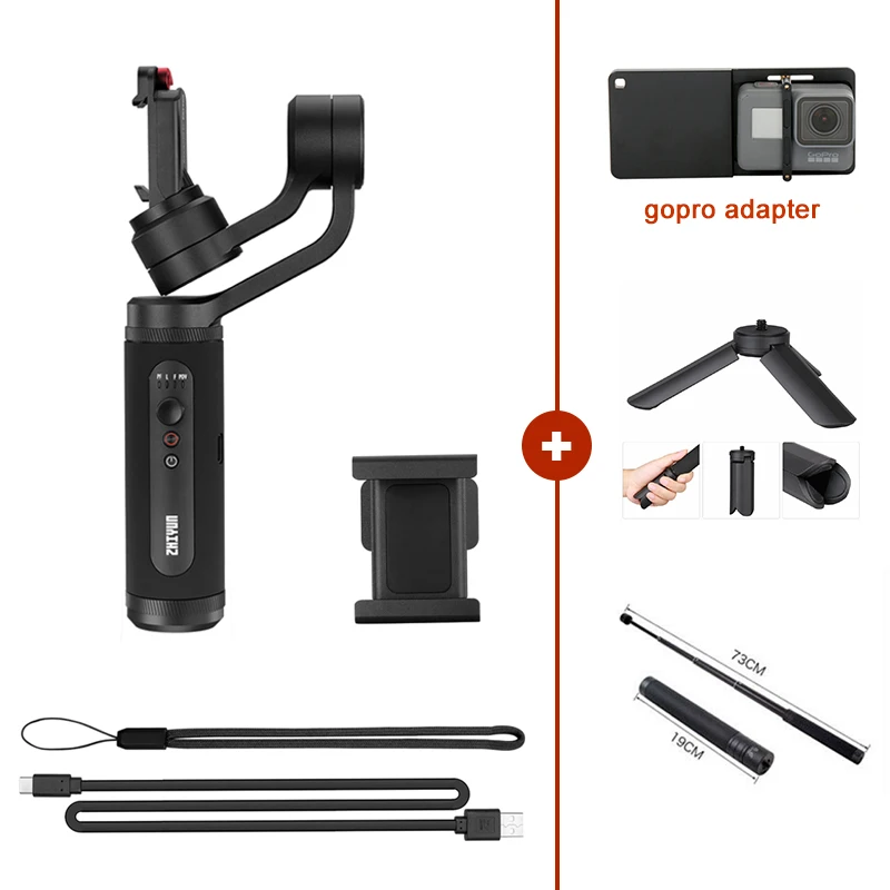 bundle 5 ZHIYUN SMOOTH Q2 Портативный мобильный шарнирное соединение для смартфонов iPhone samsung huawei 3-осевой Ручной Стабилизатор Vlog видео Gimbal - Цвет: bundle 5