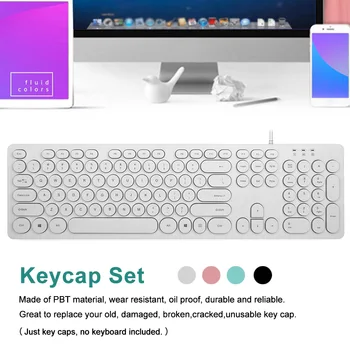 

Mechanical Keyboards Accessories Easy Install Wear Resistant Home PBT Computer 104 Keys Punk Style Fashion Waterproof Keycap Set