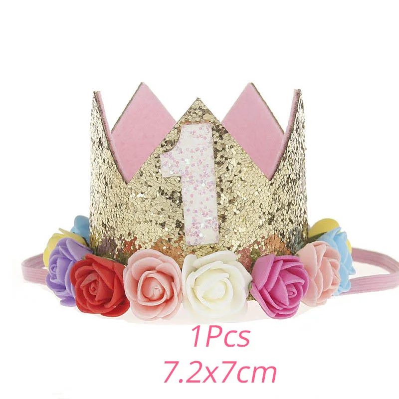 1 crown-colorful WEIGAO блестящие украшения для первого дня рождения, золотые, 40 дюймов, воздушные шары с цифрами, 1 год, для маленьких мальчиков, 1 год, вечерние принадлежности - Цвет: 1 crown-colorful