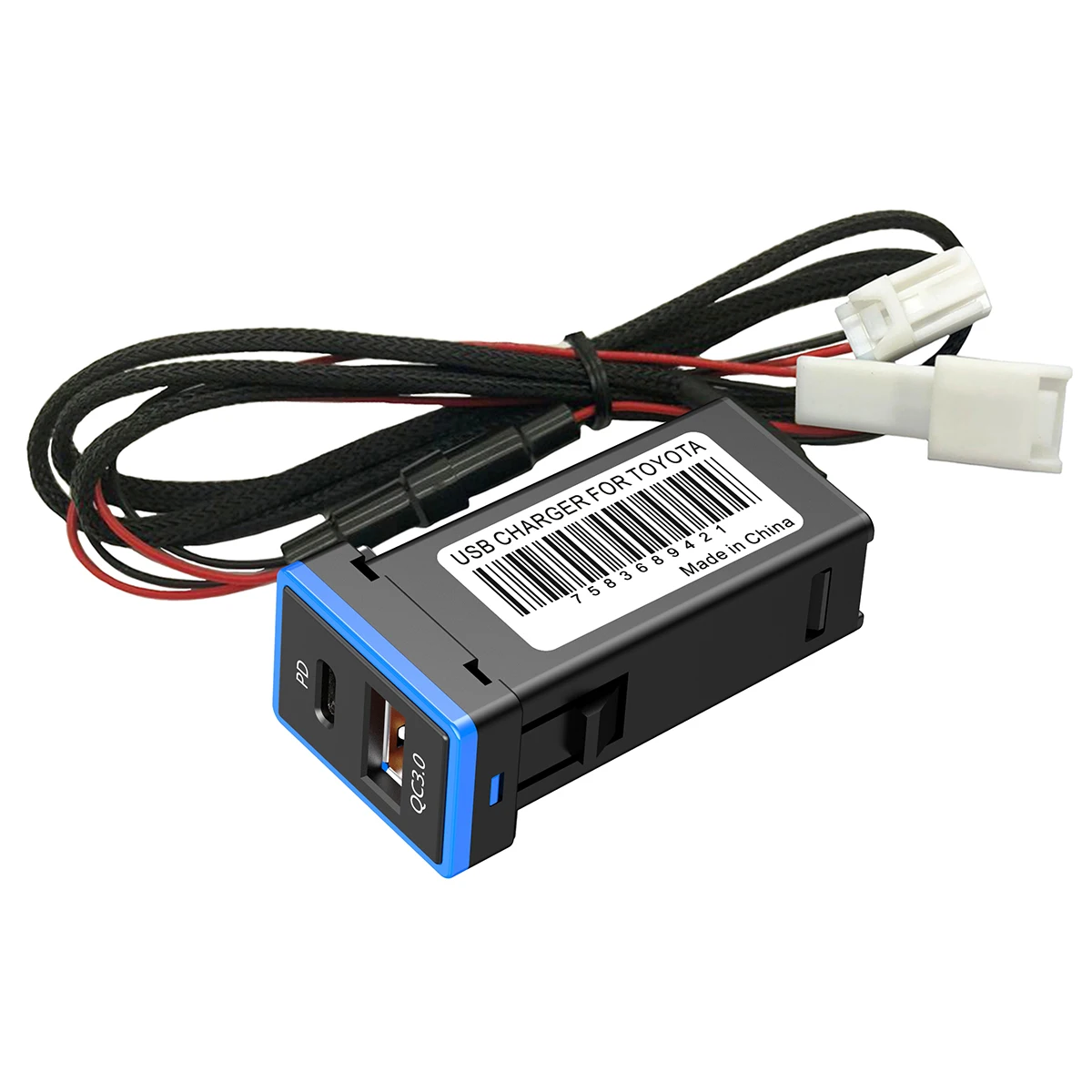 Автомобильное зарядное устройство CHELINK QC 3 0 с двумя портами разъемом USB type c для