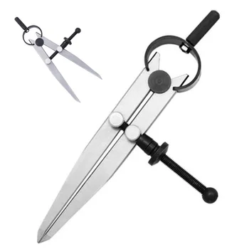 

Supply Compass 1pc Carbon Steel Line Ruler Divider Drawing DIY Scriber