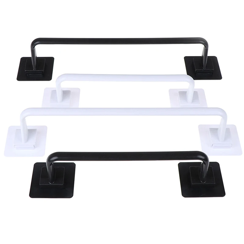 

Self Adhesive Wall Mounted Bathroom Towel Bar Shelf Rack Holder Toilet Roll Paper Hanging Hanger S/L Size