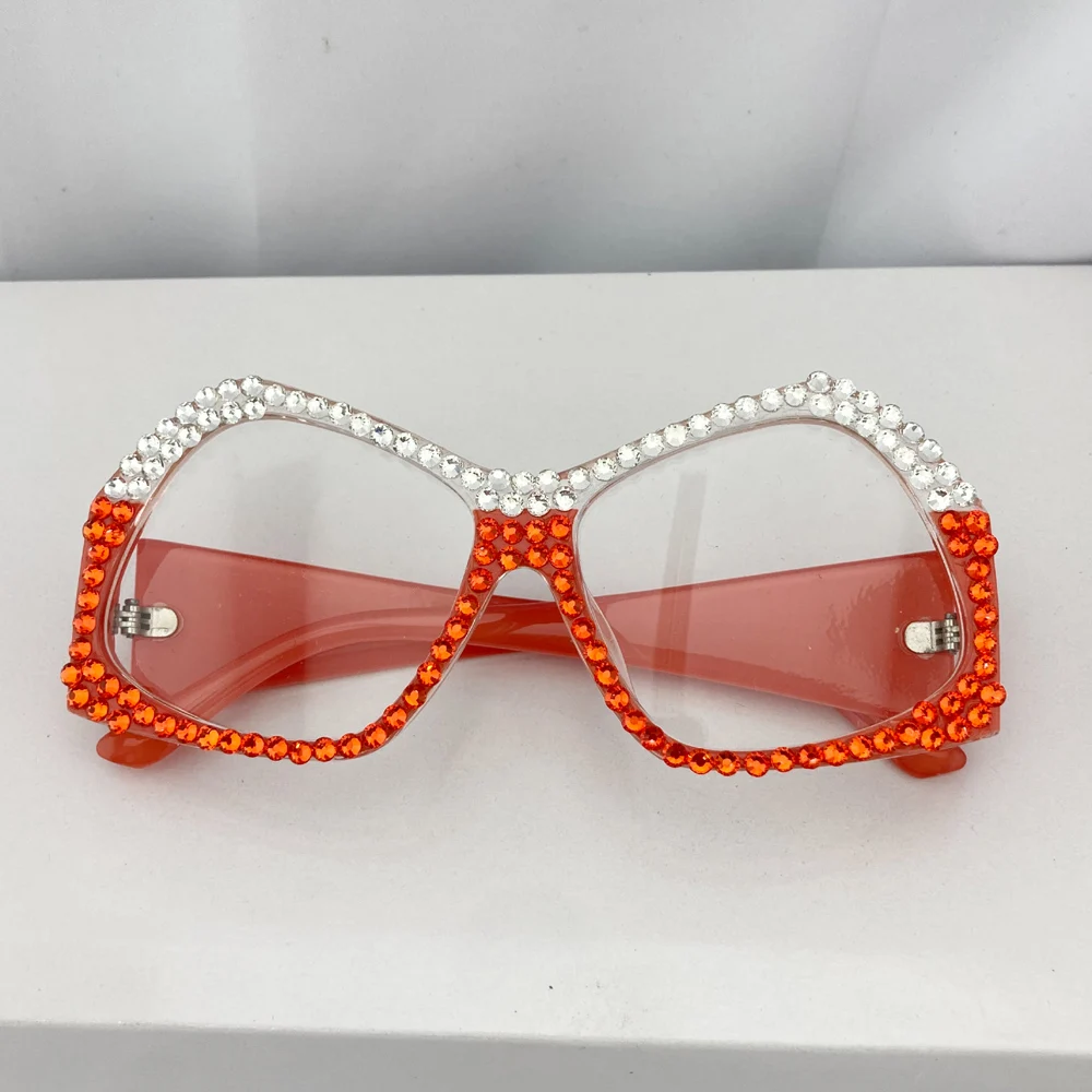 New Women Luxury Crystal Sunglasses Rhinestone Oversize Irregular Sun