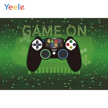 

Game On Newborn Baby Shower Boy Birthday Party Backdrop Vinyl Photography Backdrops Custom Photographic Background Photophone