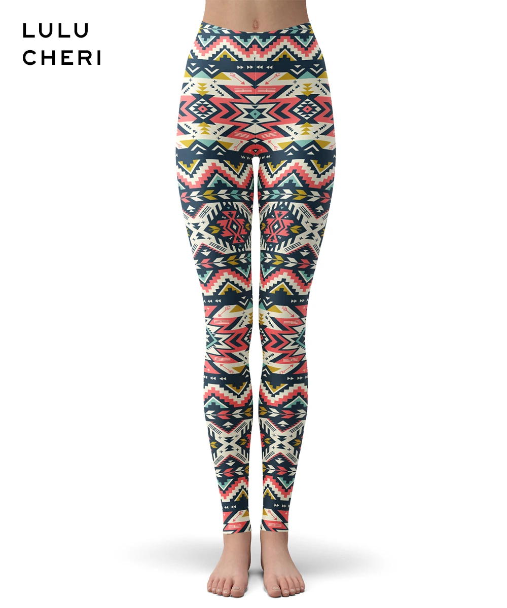 Indie Folk Leggings Инди фолк печатных Леггинсы для женщин девушек ацтеков этнические щеткой бабочки Мягкие Брюки Мода размера плюс эластичные фитнес тонкие леггинсы - Цвет: Indie Folk Leggings