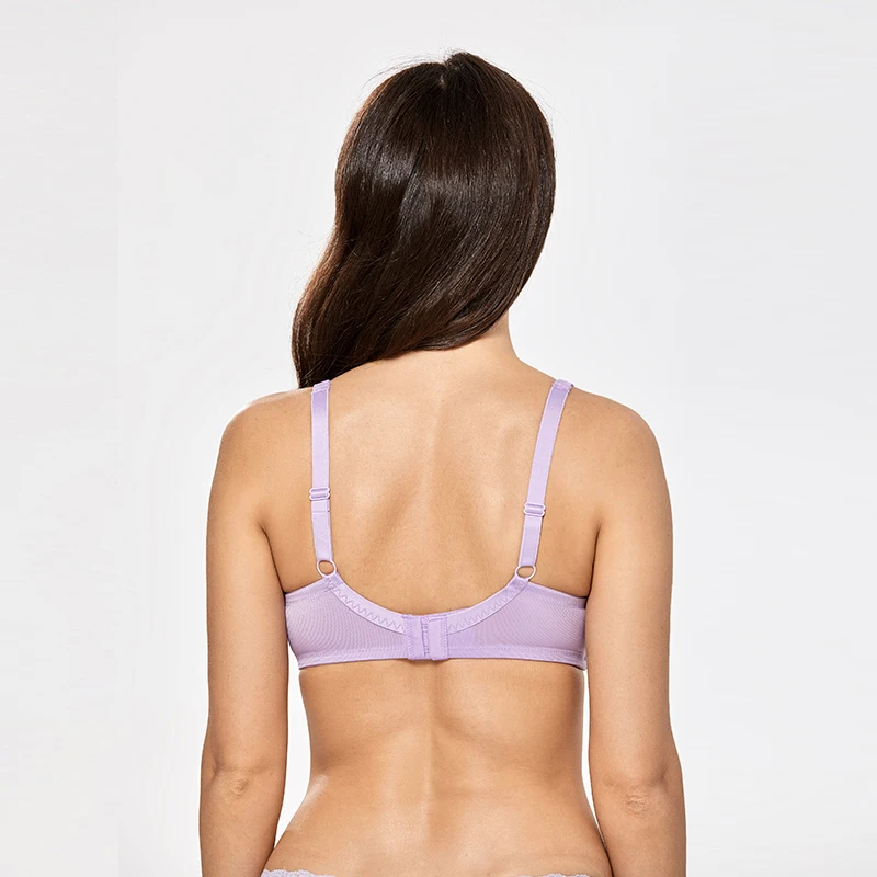 Goedkoop Vrouwen Volledige Dekking V hals Non Padded Beugel Minimizer Bh Plus Size