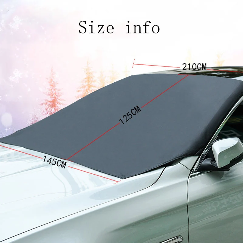 210*125 см автомобильный Магнитный солнцезащитный козырек для лобового стекла автомобиля Снежный солнцезащитный козырек водонепроницаемый защитный чехол для лобового стекла автомобиля