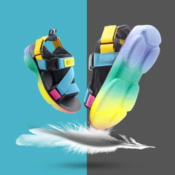 

Brand 2020 Summer Child Beach Sandals Kids Closed Toe Outdoor Boys Sandals Children Fashion Designer Soft Shoes For Boys