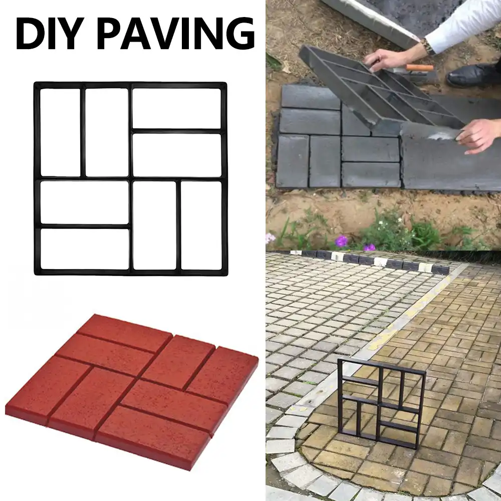Manuell Pflaster Zement Ziegel Beton Formen Diy Kunststoff Pfad Maker Form Garten Stein Strasse Form Pflaster Fur Garten Wohnkultur Paving Molds Aliexpress