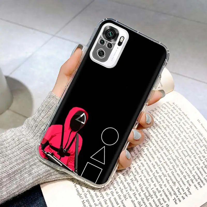 Funny Squid Game Silicon Phone Case Funda For Xiaomi Redmi Note 10 Pro 8 9 Pro 9S 10S 8T 8A 9A 9C 7 7A 6 6A Cover Coque Capa