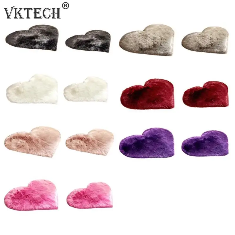 Сердце Форма пушистый ковры, детские мягкие носки с противоскользящим покрытием, ворсистый, Пушистый Ковер Гостиная Спальня ковер коврик Домашний декор моющиеся домашний текстиль