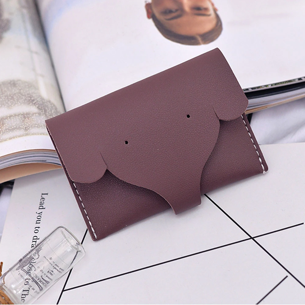 PU Mini Cute Carton Animal Head Elephant Hasp Coin Purse Wallet Bag Handbag Money Card Holder For Girl Gift 816