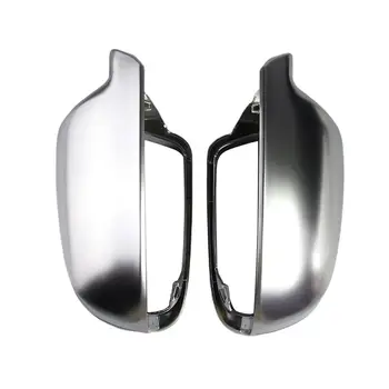 

2Pcs Car Auto Rearview Mirror Shell Cover Protection Cap Matte Chrome Wing Mirror Cover Car Styling For Audi A3 A4 A5