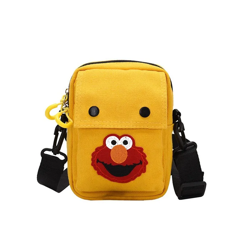 

INS Canvas Bag Women's 2020 Korean-style Sesame Street Shoulder Bag Ugly Meng Harajuku Wind Versitile Fashion Shoulder Bag