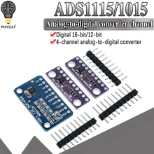 16 bit i2c ads1115 ads1015 módulo adc 4 canal com pro amplificador de ganho 2.0v a 5.5v para arduino rpi