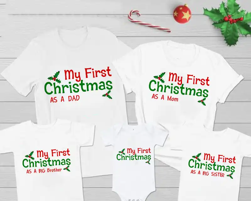 baby's first christmas matching pjs