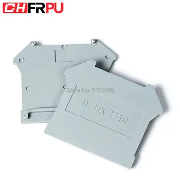 

D-3-16 UK3 5 6 10 16 Terminal Block End Cover Plate Din Rail Terminal Blocks accessories