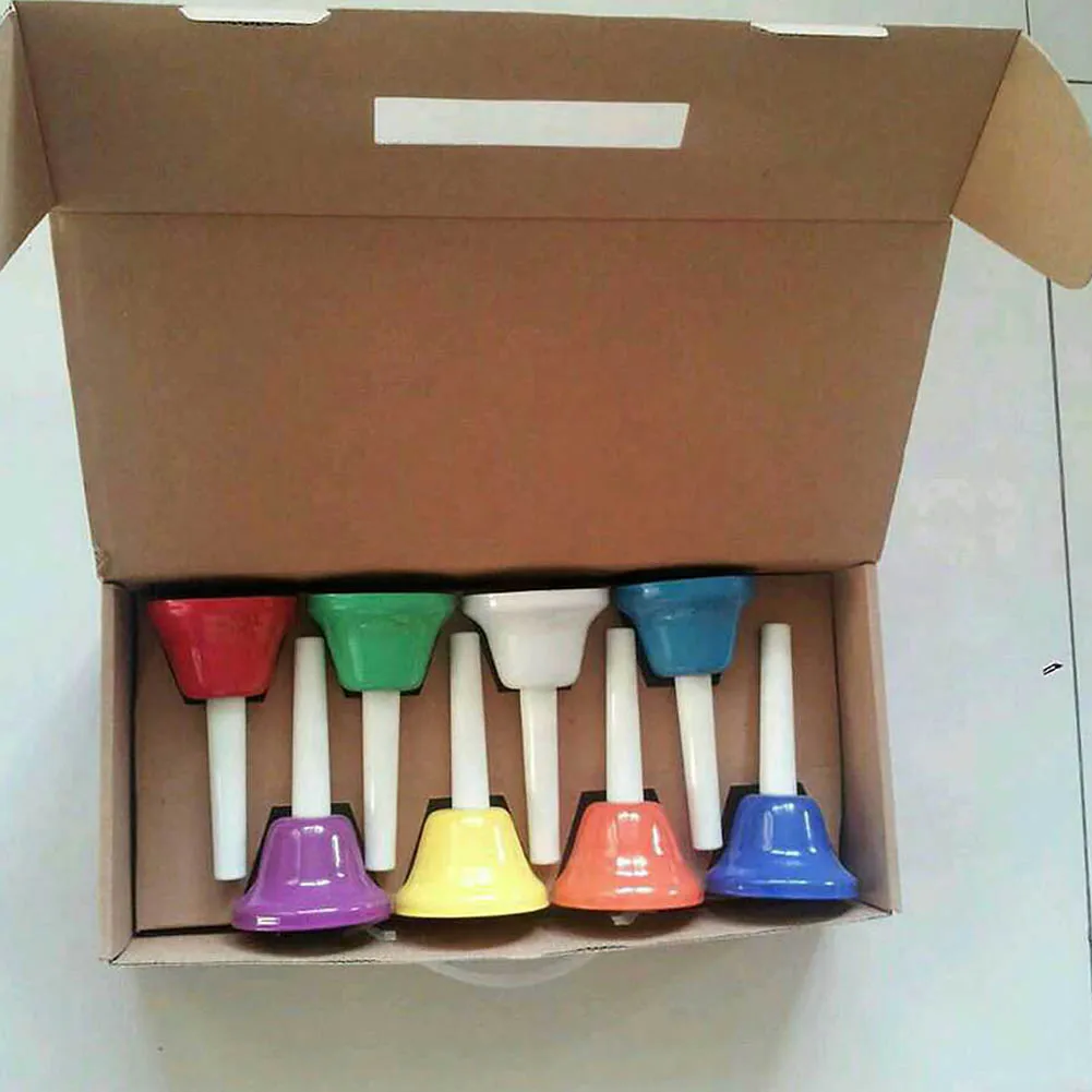 8 шт./компл. музыкальная игрушка RFID Блокировка раннего образования детский инструмент игрушка 8-Note дети колокольчик