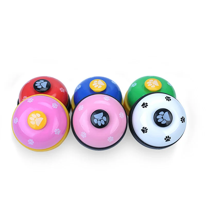 Hot!!! Pet Call Bell Dog Ball-Shape Paws Printed Meal Feeding Educational Toy Puppy Interactive Training Tool Home Pet Supplies-4