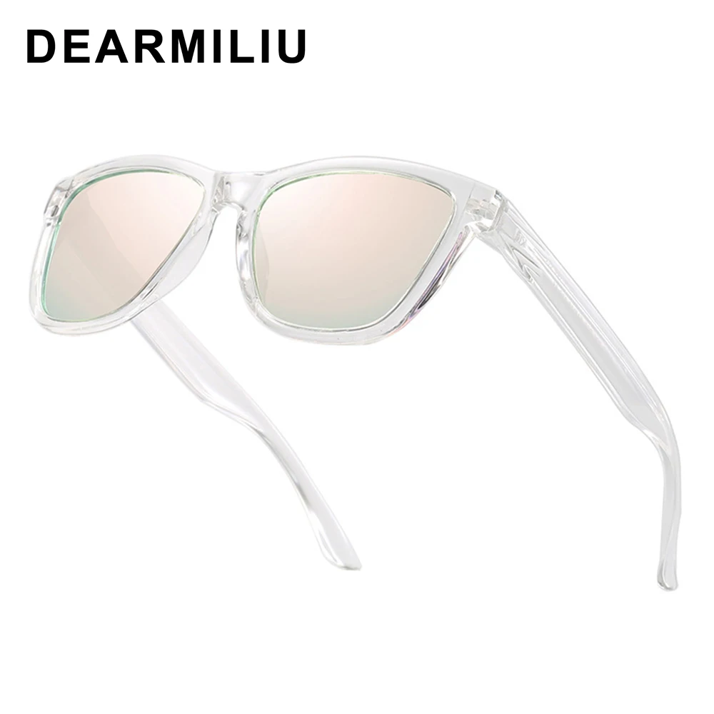DEARMILIU Новые поляризованные солнцезащитные очки унисекс, разноцветная прозрачная оправа, солнцезащитные очки для мужчин и женщин lentes de sol 3332