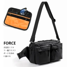

Japanese Style Fashion Fanny Pack Casual Nylon Cloth Crossbody Bag Waterproof Men Waist Bag Korean Style Single Shoulder Bag