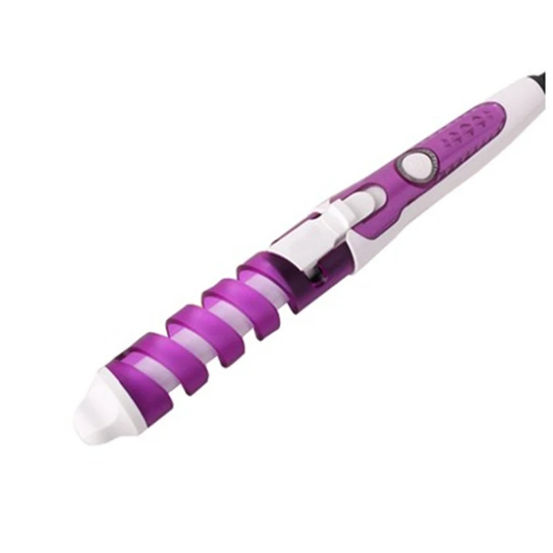 purple Профессиональные бигуди для волос Волшебные Спиральные щипцы для завивки быстрый нагрев щипцы для завивки волос Электрический стайлер для волос Профессиональный инструмент для укладки - Цвет: purple