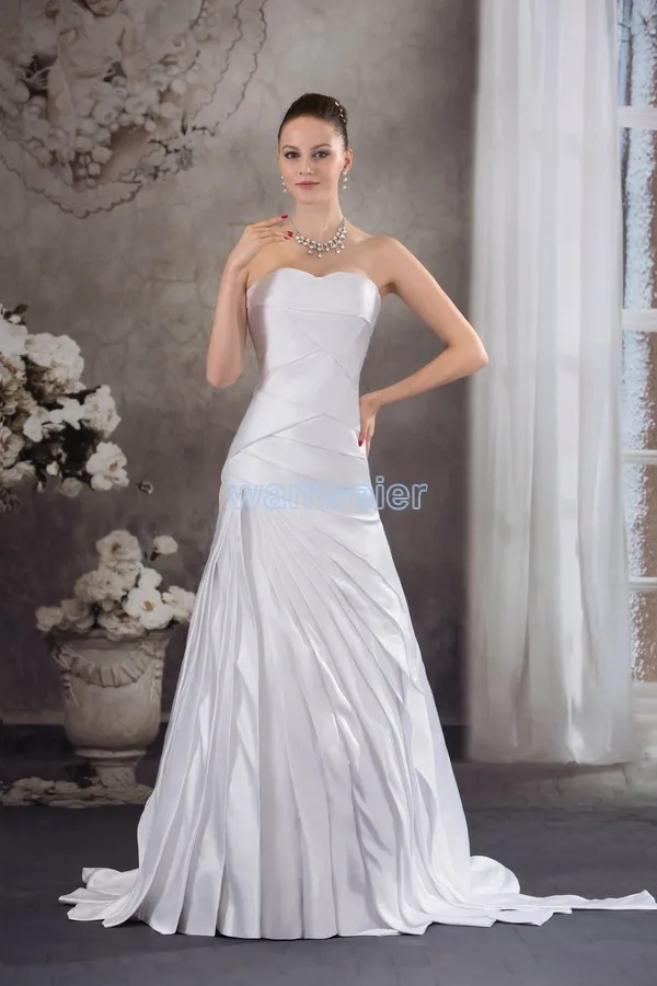 

free shipping 2020 new style white bridal handmade custom brautkleid draped sweetheart ball gown lace up kleider wedding dresses