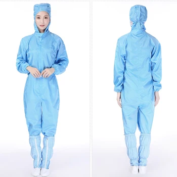 

Anti Static Coveralls Protective Cleanroom Clothes Dustproof Suit Antistatic Coat For Workshop Work Clothes —No Boots Protector