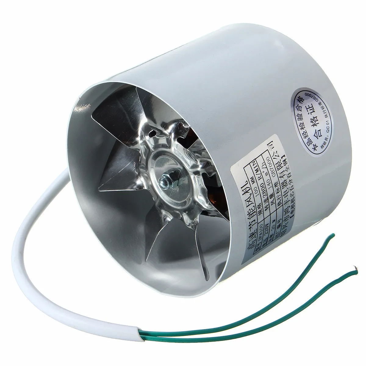 

2800R/Min 4 Inch Duct Booster Vent Fan Metal 220V 20W household Inline Ducting Fan Exhaust Ventilation Duct Fan Accessories