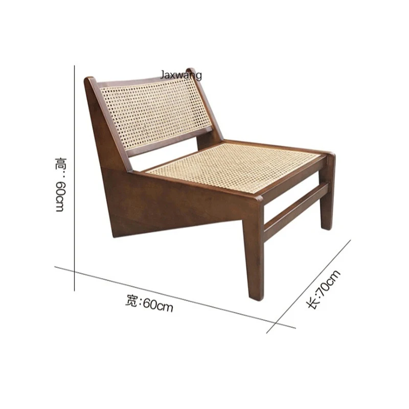 Rattan Living Room Sofa Home Furniture Ash Wood Chair Single Sofas Designer Kangaroo Chair Breakfast Inn Recliner Wooden Sofa