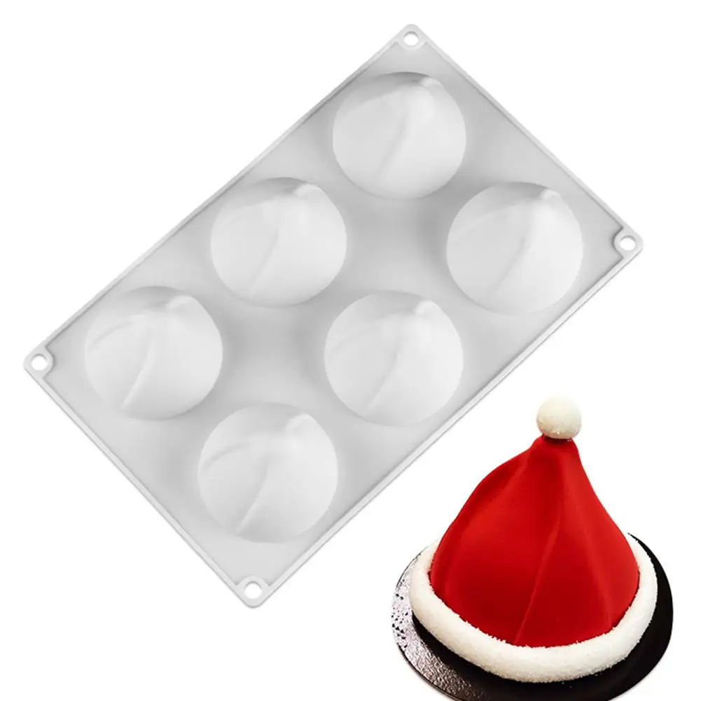 

MeterMall Christmas Hat Silicone Molds Mousse Cake Mould Christmas Cake Baking Mold