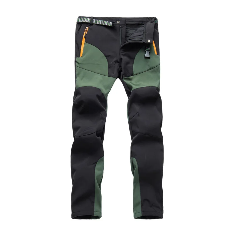 Men's Winter Fleece Softshell Hiking Pants Outdoor Sports Thick Warm Fishing Trekking Camping Skiing Male Trousers m-4xl