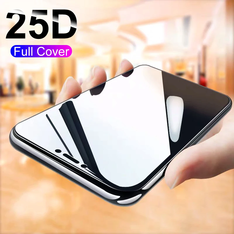 25D полное покрытие защитное стекло на Iphone 7 6 6s 8 Plus X Xs Max Xr 11 Pro макс. Закаленное