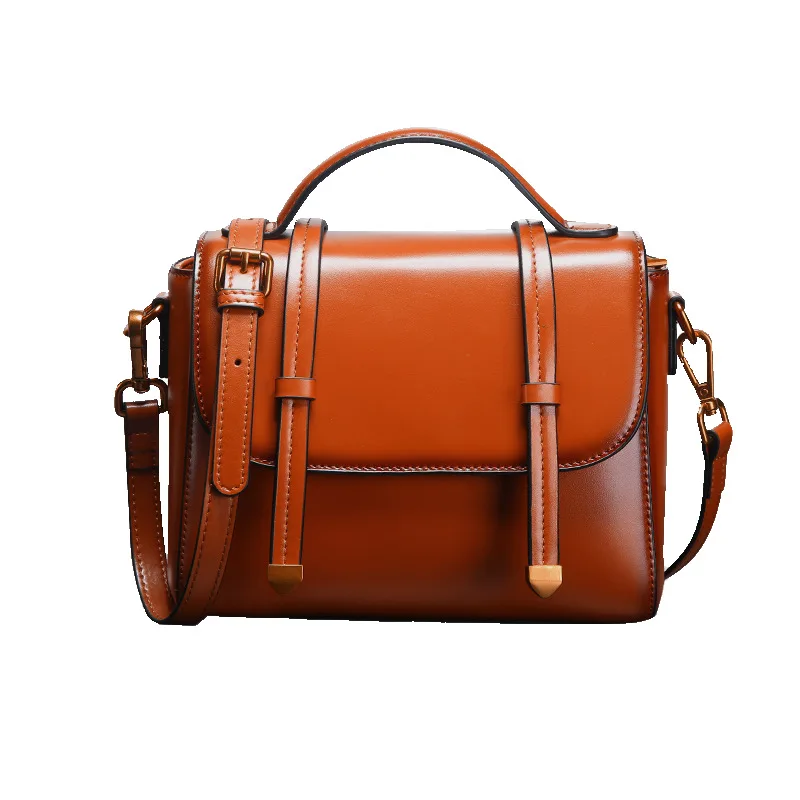 

Female genuine leather hand Spring 2019 Korean version single shoulder with oblique straddlebag