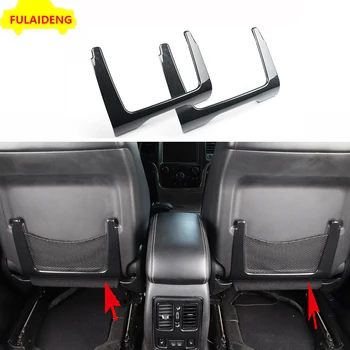

2pcs For Jeep Grand Cherokee 2014-2018 Carbon Fiber ABS Matte Car Seat Back Net Pocket Frame cover trim Car Styling Accessories