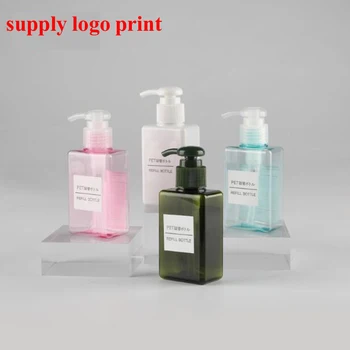 

50pcs/lot 150ml Square Lotion Bottle Laundry Liquid Body Wash Shampoo Hand Sanitizer Replacement Empty Bottle Cosmetics Bottle