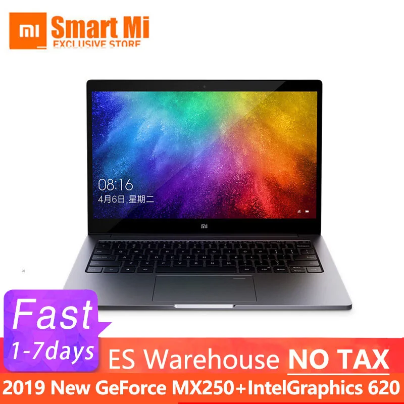 Xiaomi Mi ноутбук Air 13,3 дюймов Английский Win10 MX250 двойная выделенная карта Intel i5/i7 8 Гб Ram 256 ГБ SSD с отпечатком пальца