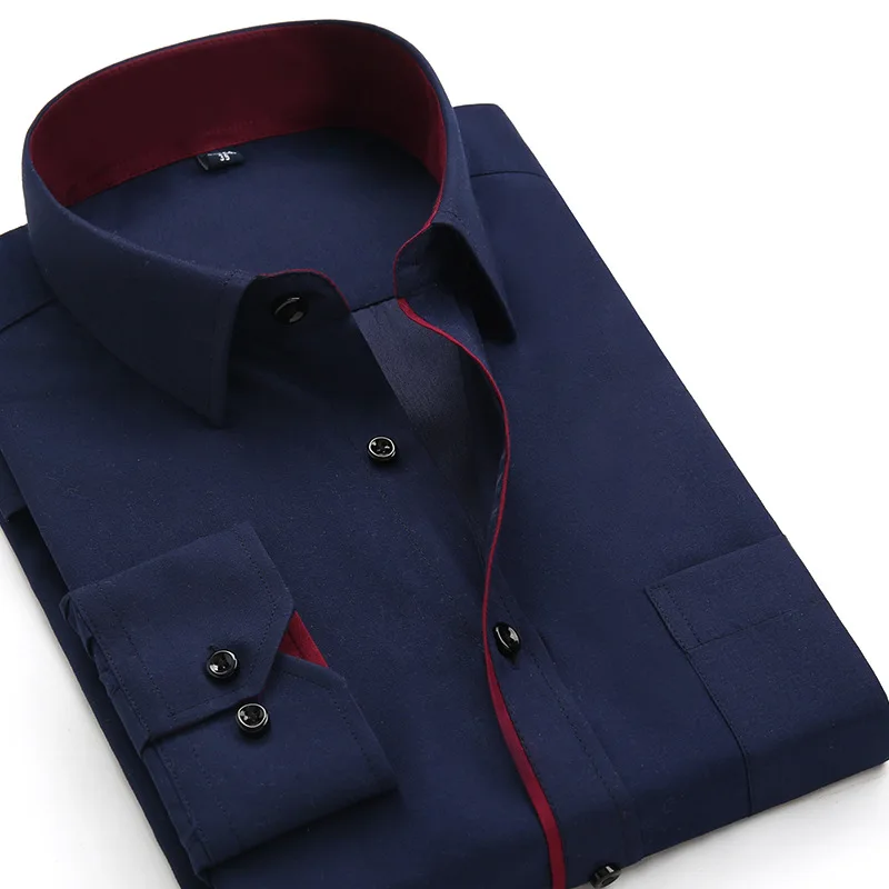 Camisas informales estampadas con mangas largas Para Hombre, ropa de negocios Social, ajustada, 2020